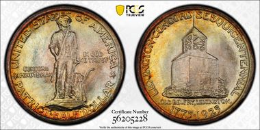 1925 50C Lexington MS68+