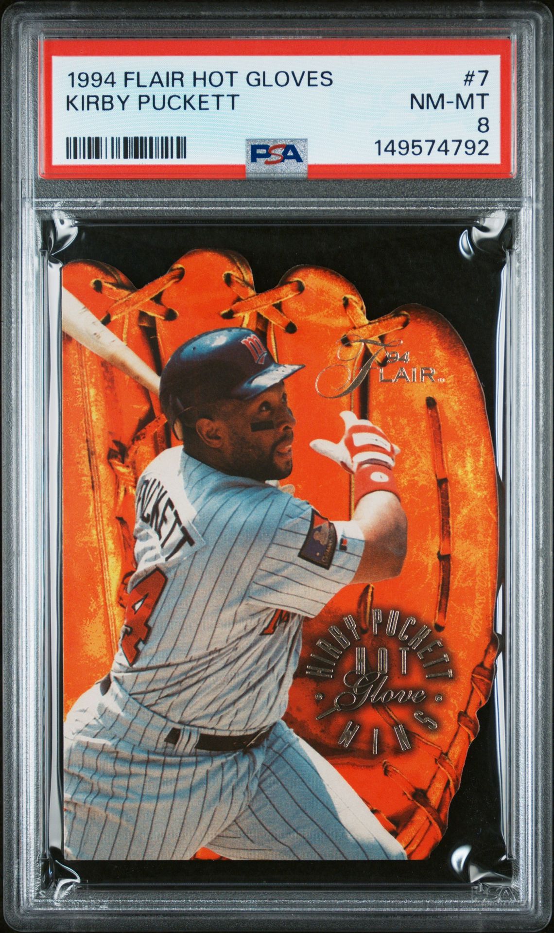 1994 FLAIR HOT GLOVE #7 Kirby Puckett front