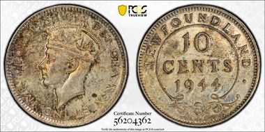 1944-C 10C AU58