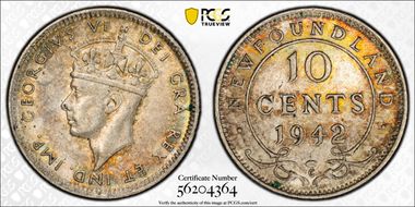 1942-C 10C AU58