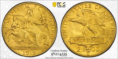 1915-S $2.50 Panama-Pacific MS64