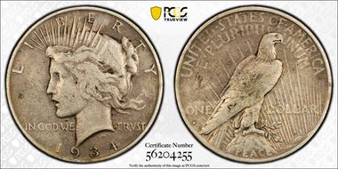 1934-S $1 VF20