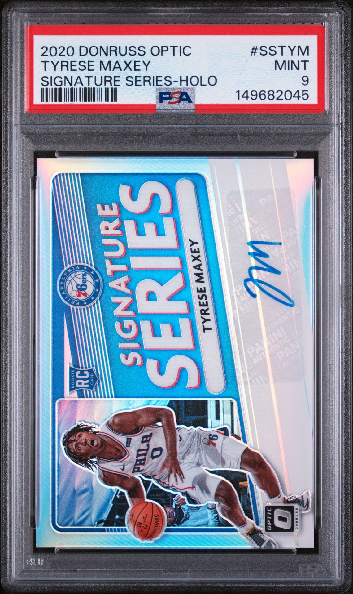 2020 Panini PANINI DONRUSS OPTIC SIGNATURE SERIES HOLO #SSTYM Tyrese Maxey front