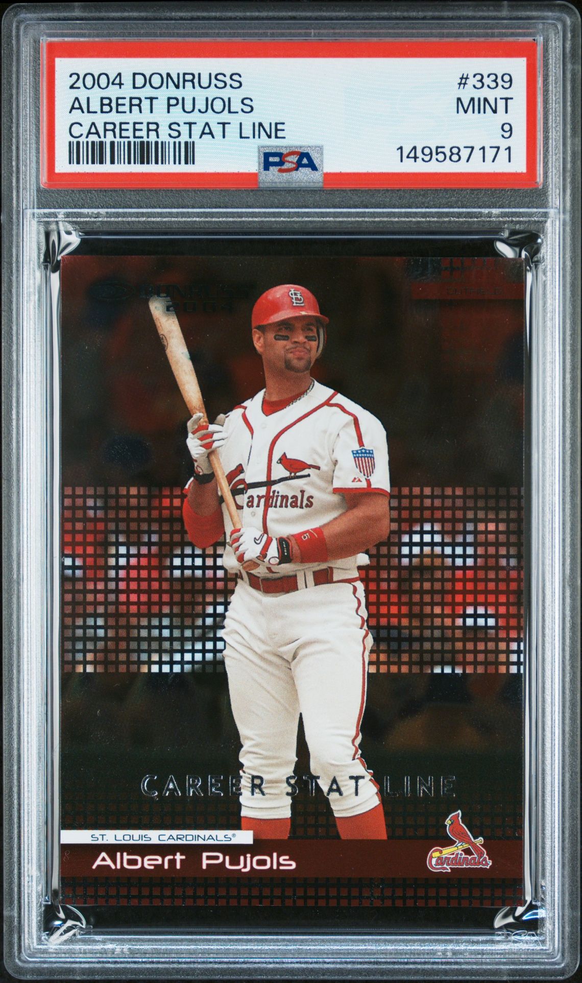 2004 Panini DONRUSS CAREER STAT LINE #339 Albert Pujols front