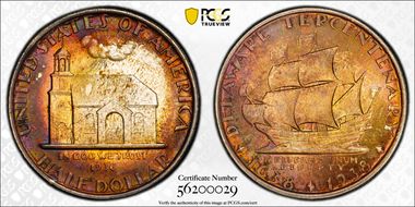 1936 50C Delaware MS67+ 