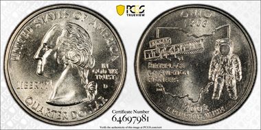 2002-D 25C Ohio MS68