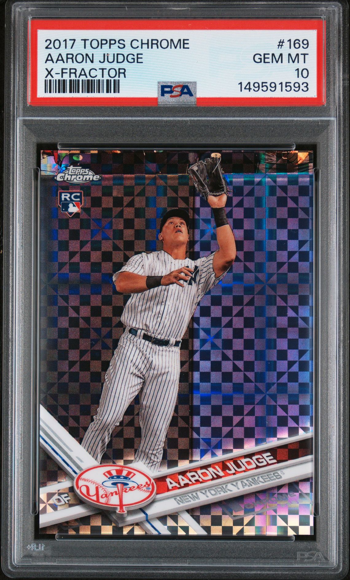 2017 Topps TOPPS CHROME Xfractor #169 Aaron Judge front