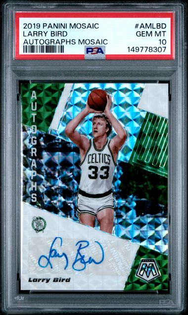 2019 Panini PANINI MOSAIC AUTOGRAPHS MOSAIC #AMLBD Larry Bird front