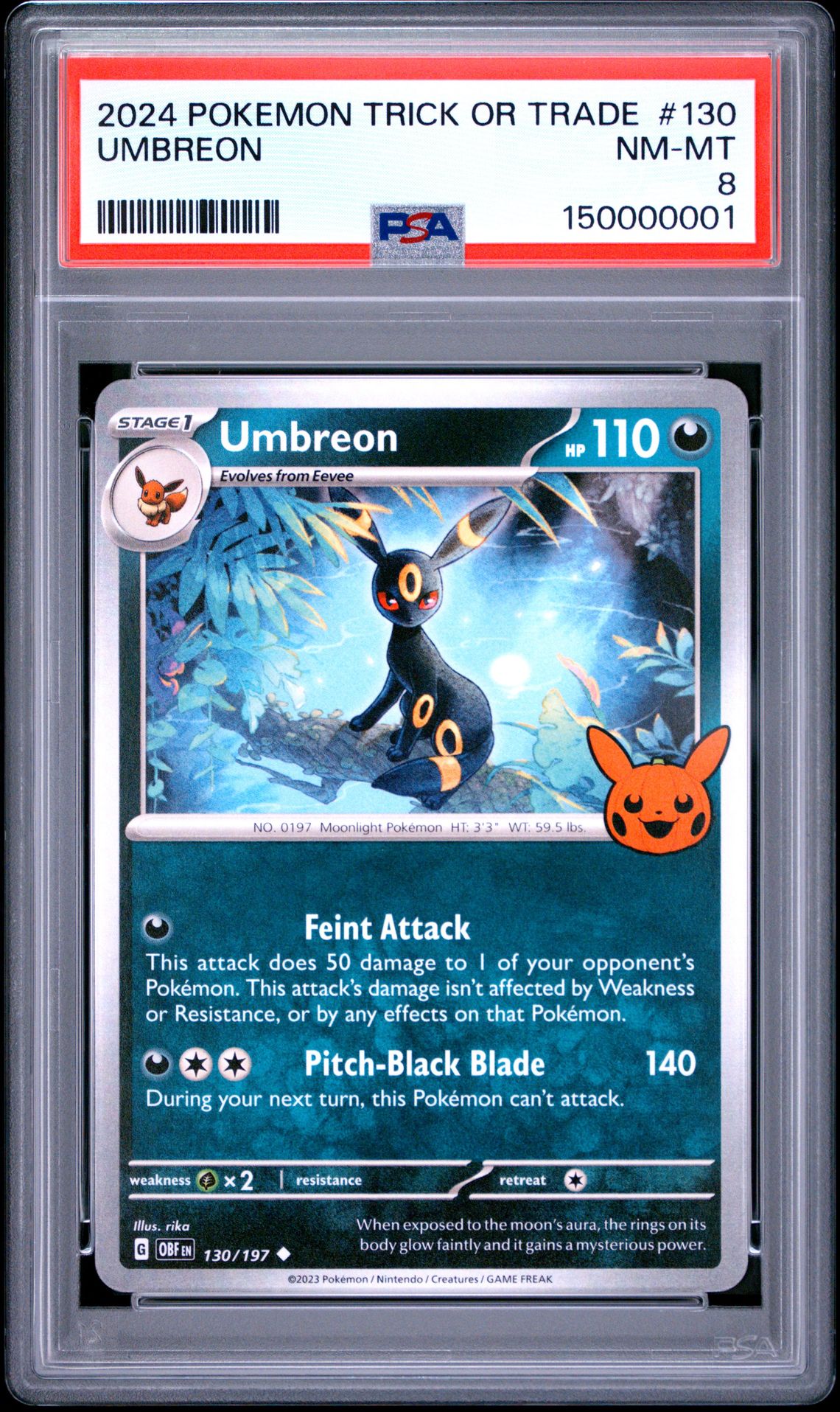 2024 Pokemon Trick Or Trade Umbreon #130 Nm-Mt 8 front