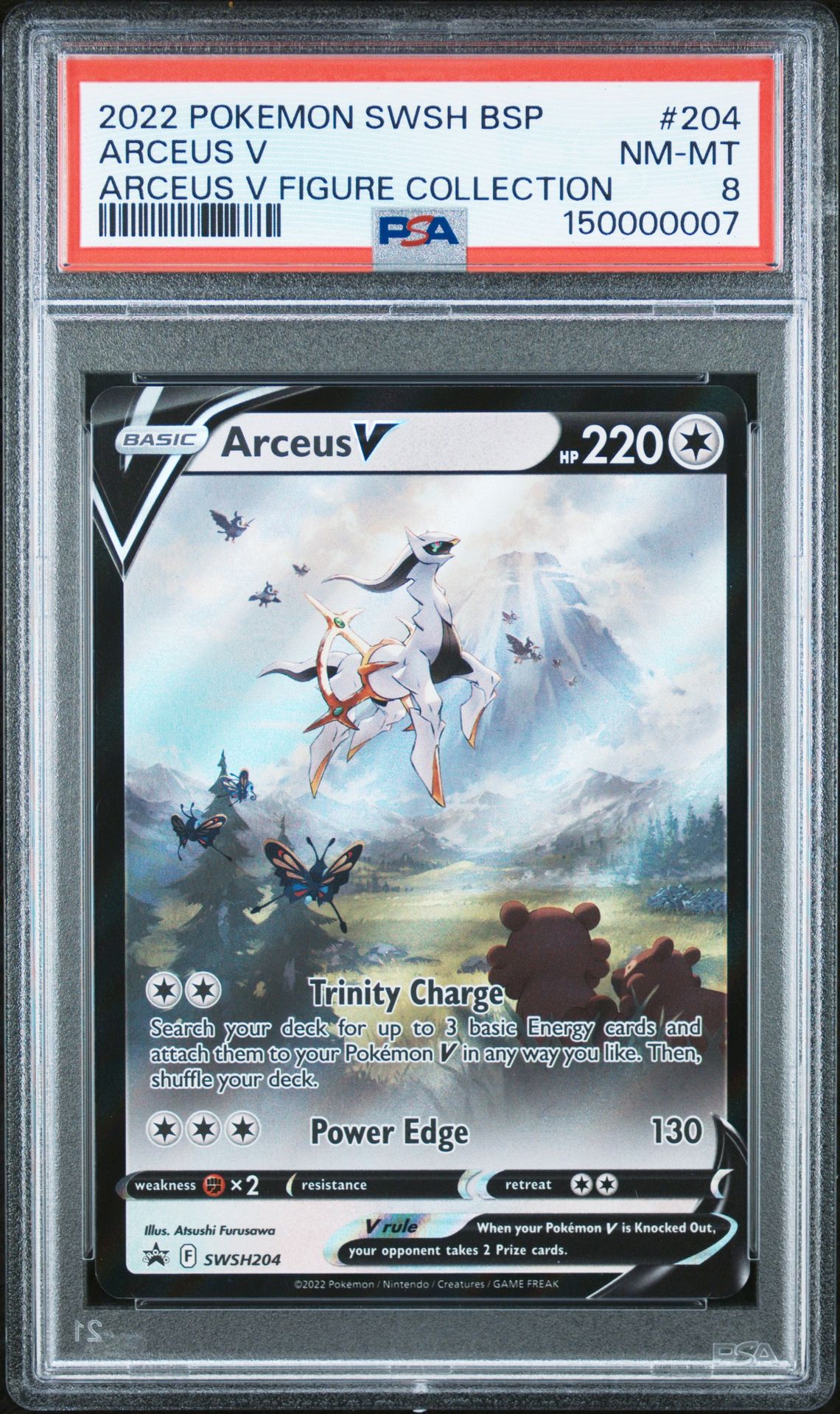 2022 Pokemon Swsh Black Star Promo Arceus V #204 (Arceus V Figure Collection) Nm-Mt 8 front