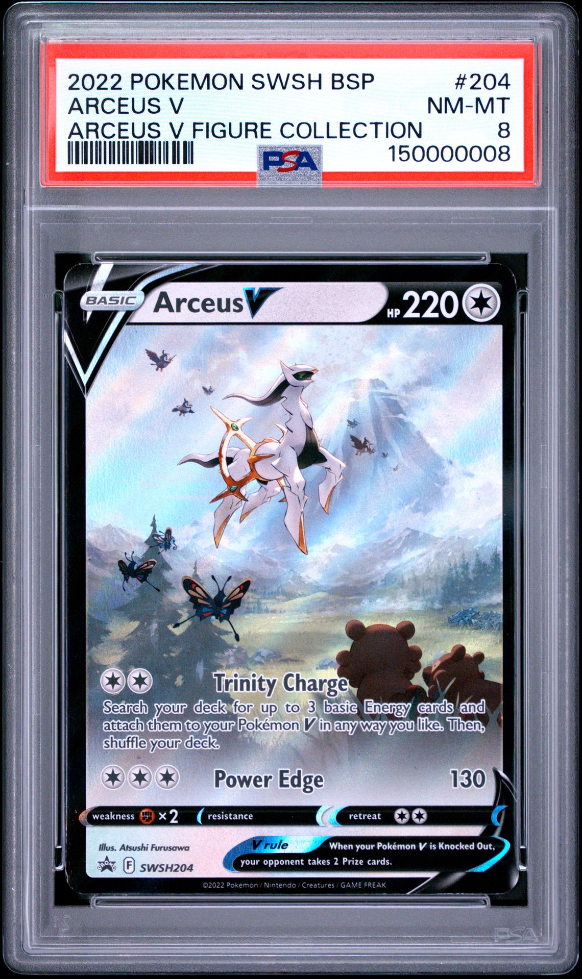 2022 Pokemon Swsh Black Star Promo Arceus V #204 (Arceus V Figure Collection) Nm-Mt 8 front