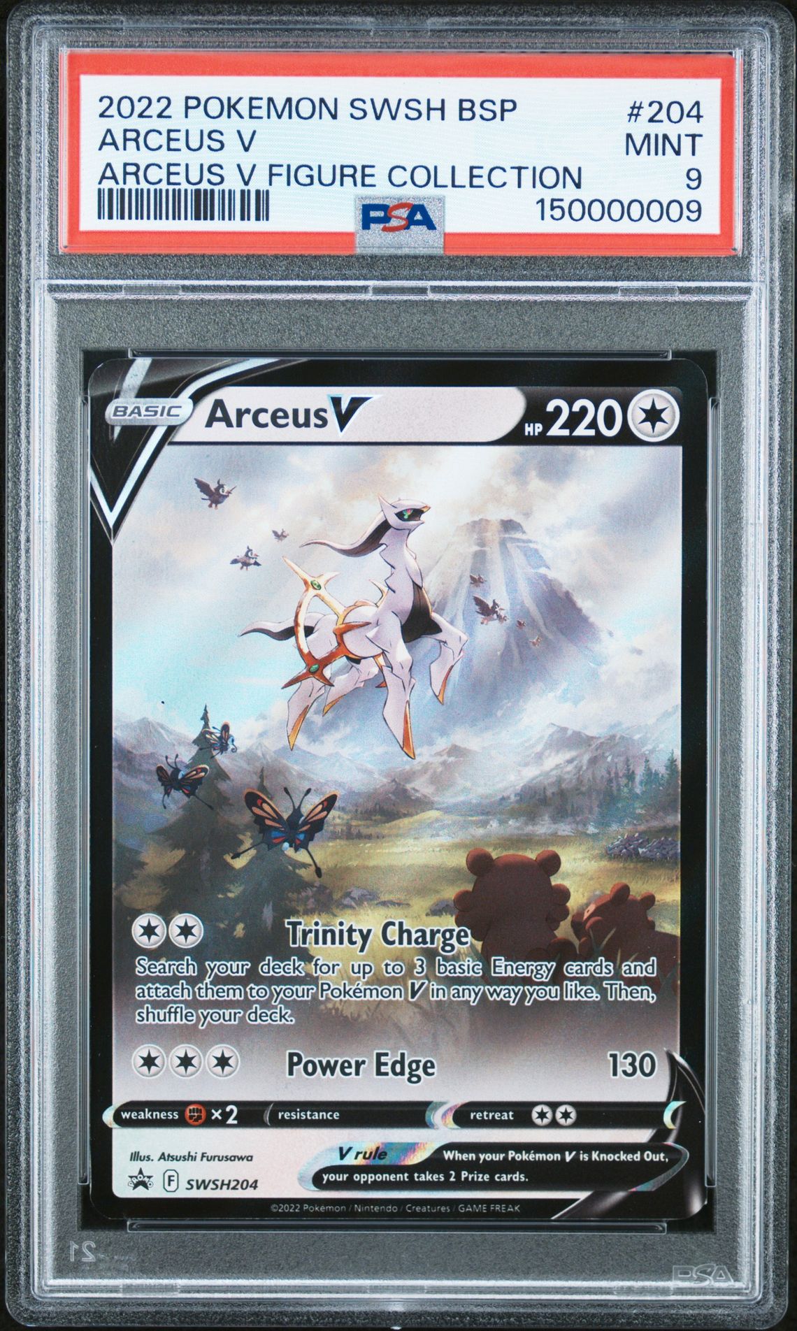 2022 Pokemon Swsh Black Star Promo Arceus V #204 (Arceus V Figure Collection) Mint 9 front