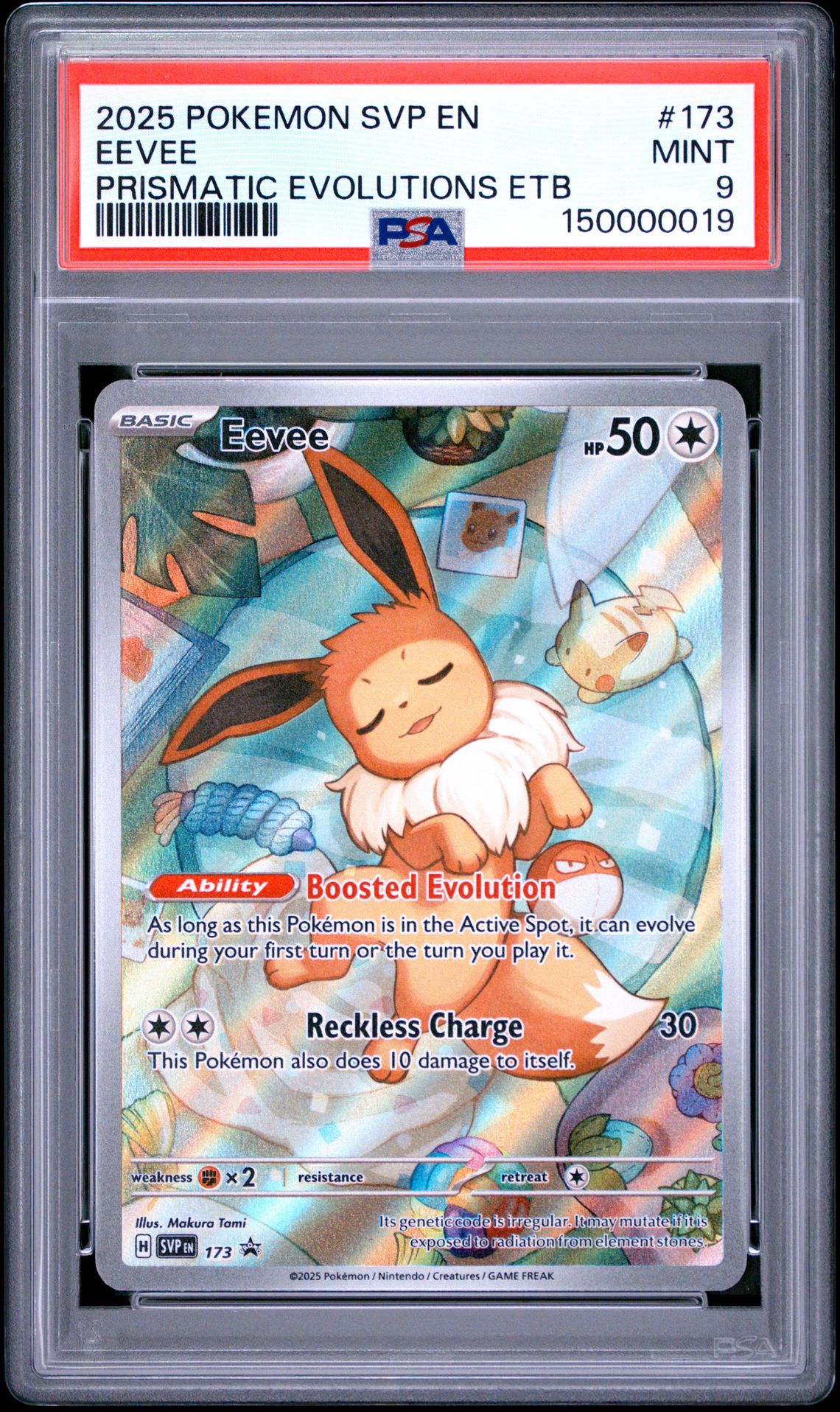 2025 Pokemon Svp En-Sv Black Star Promo Eevee #173 (Prismatic Evolutions Etb) Mint 9 front