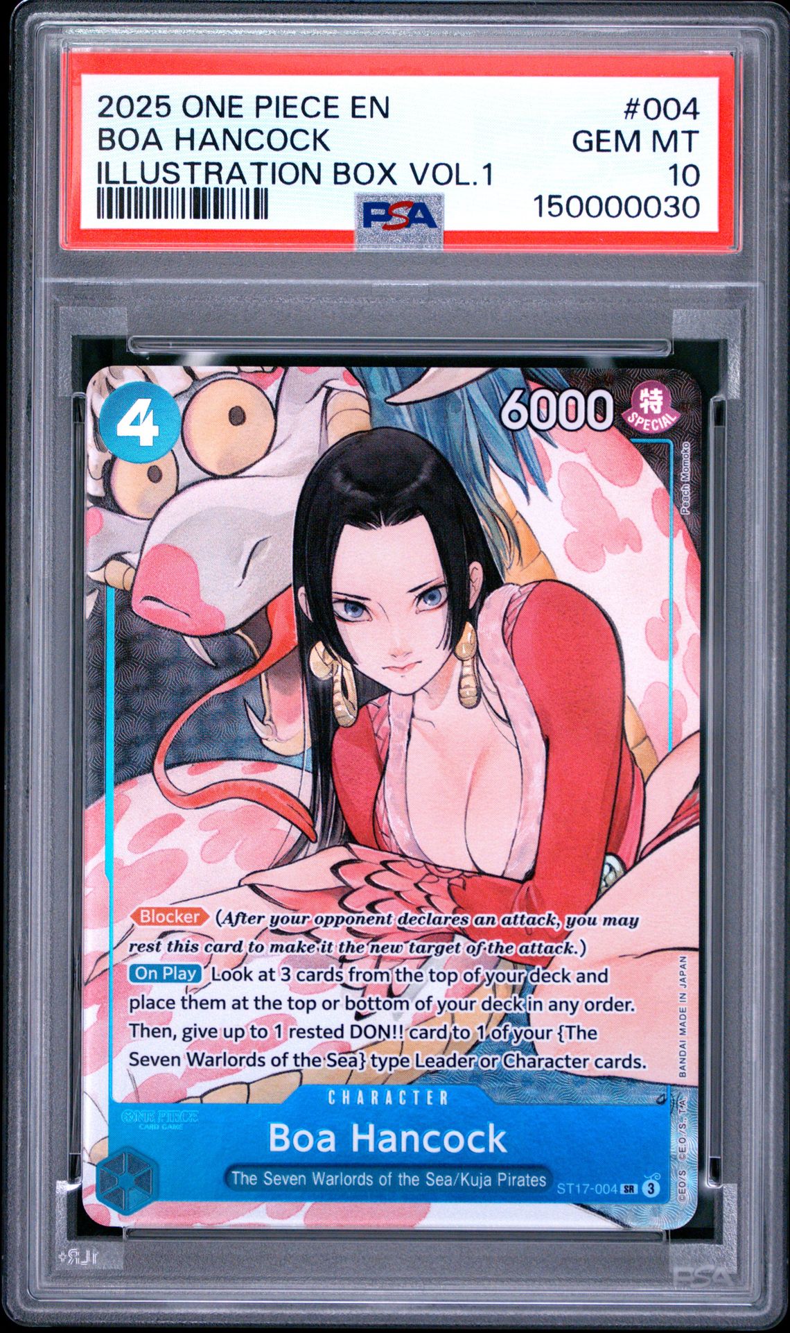 2025 One Piece Promos Boa Hancock #004 (Illustration Box Vol.1) Gem Mt 10 front