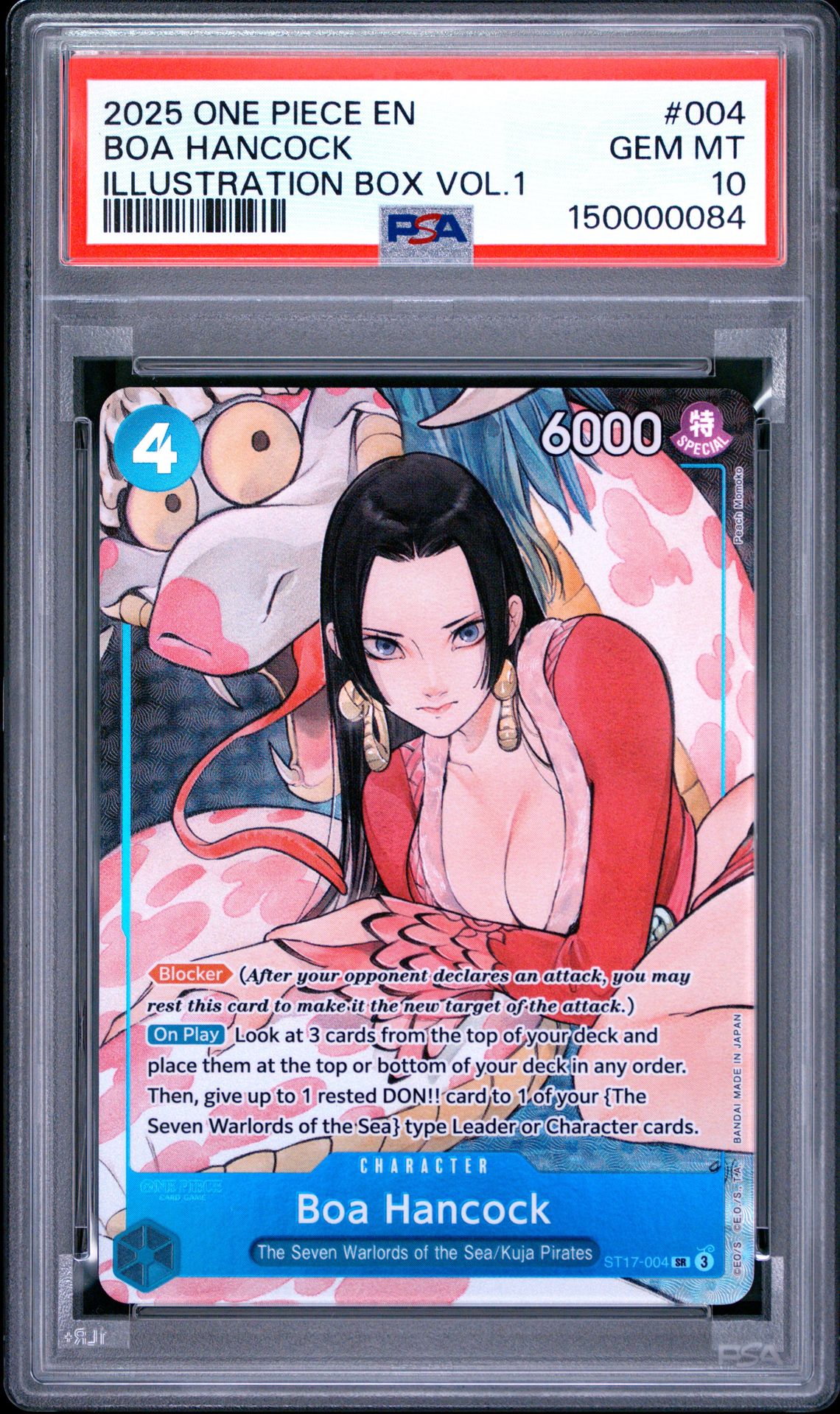2025 One Piece Promos Boa Hancock #004 (Illustration Box Vol.1) Gem Mt 10 front