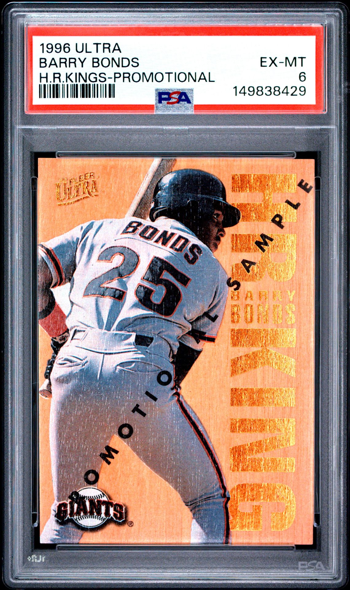 1996 Ultra Home Run Kings Barry Bonds (H.r.kings-Promotional) Ex-Mt 6 front