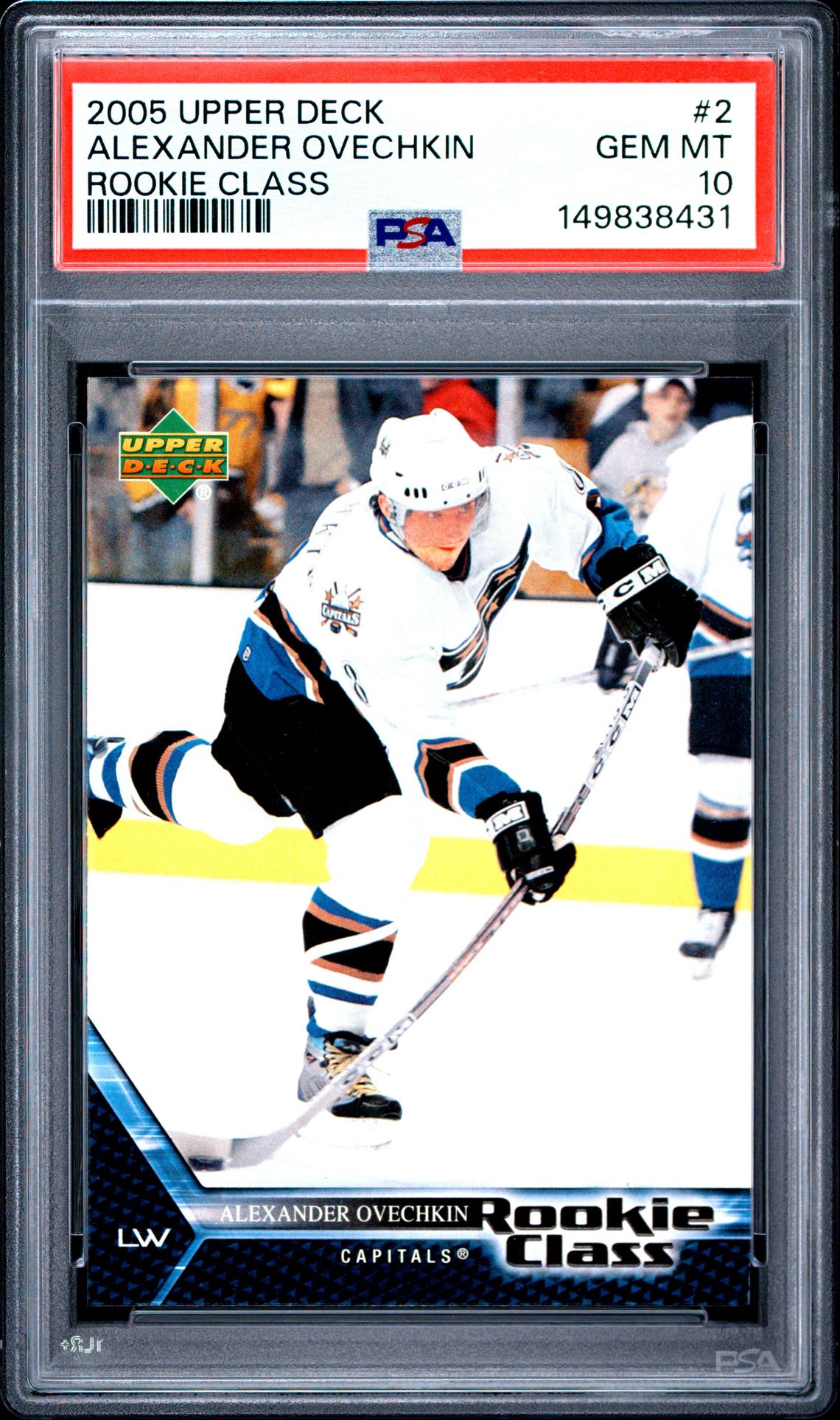 2005 Upper Deck Rookie Class Alexander Ovechkin #2 (Rookie Class) Gem Mt 10 front