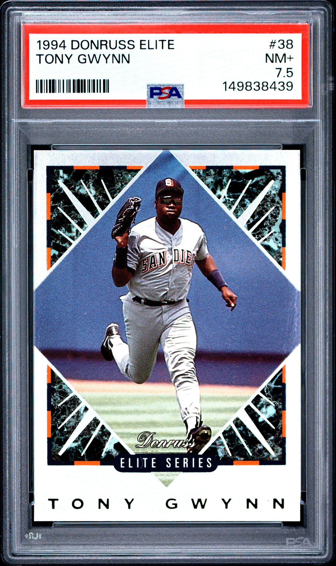1994 Donruss Elite Tony Gwynn #38 Nm+ 7.5 front