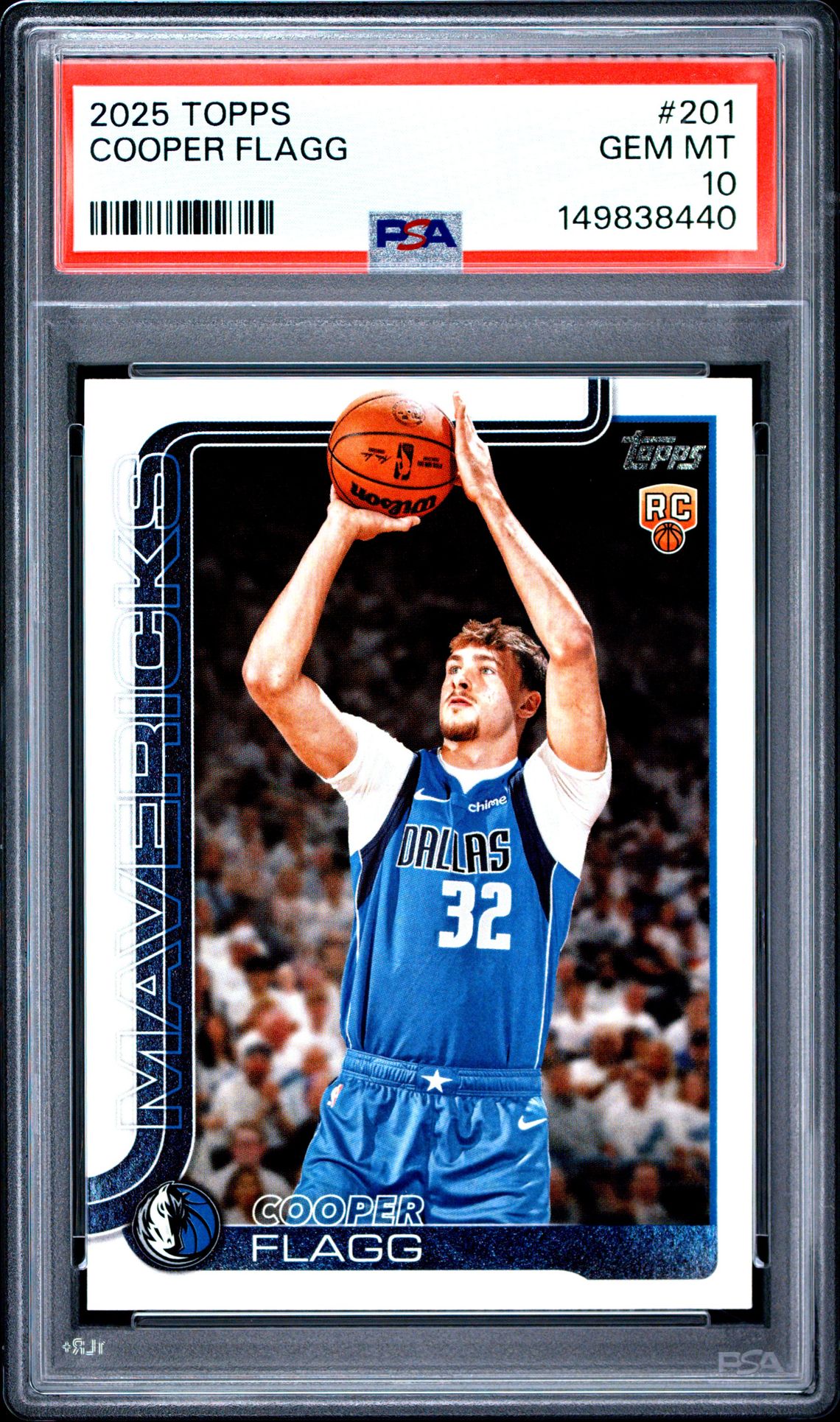 2025 Topps Cooper Flagg #201 Gem Mt 10 front