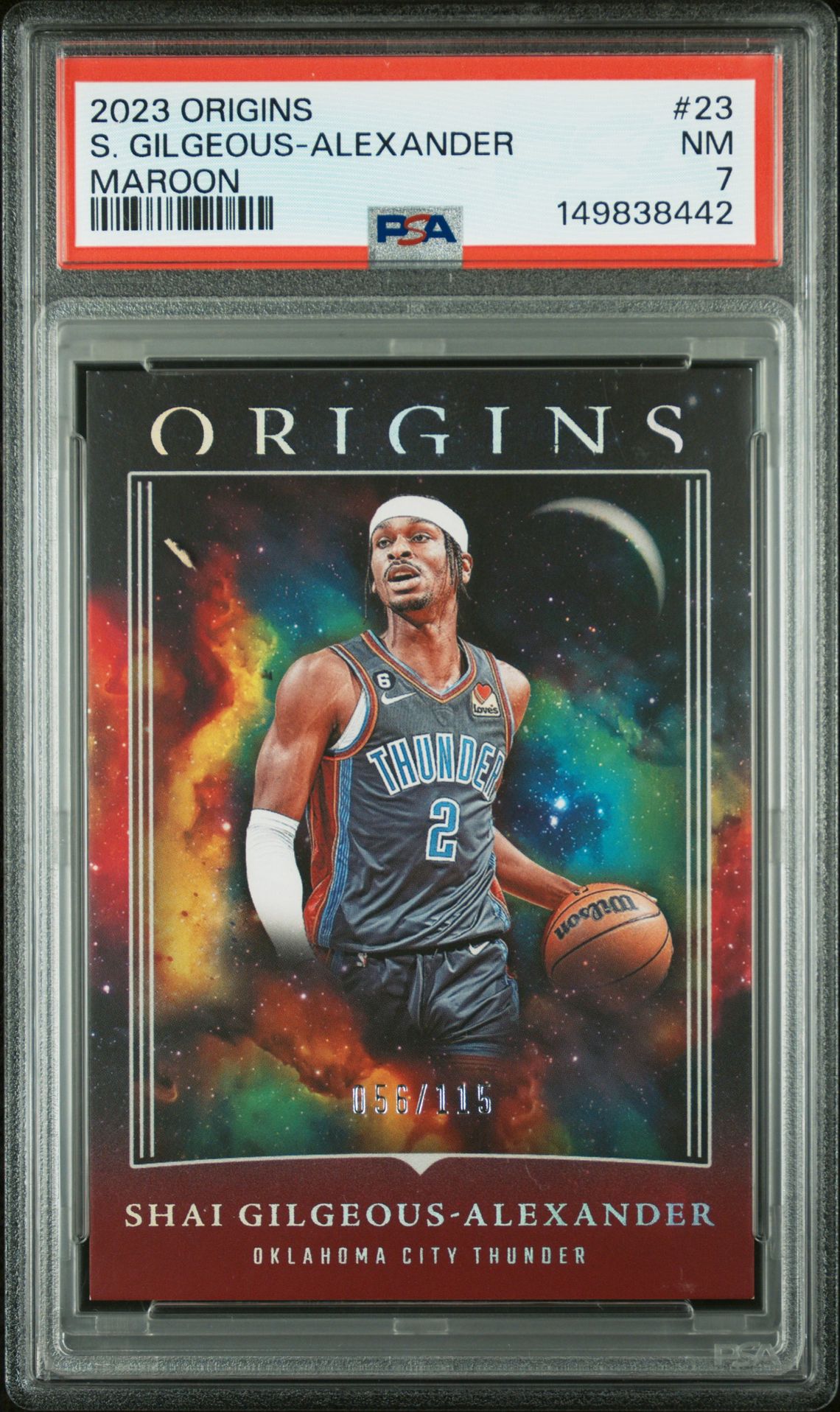 2023 Panini Origins S. Gilgeous-Alexander #23 (Maroon) Nm 7 front