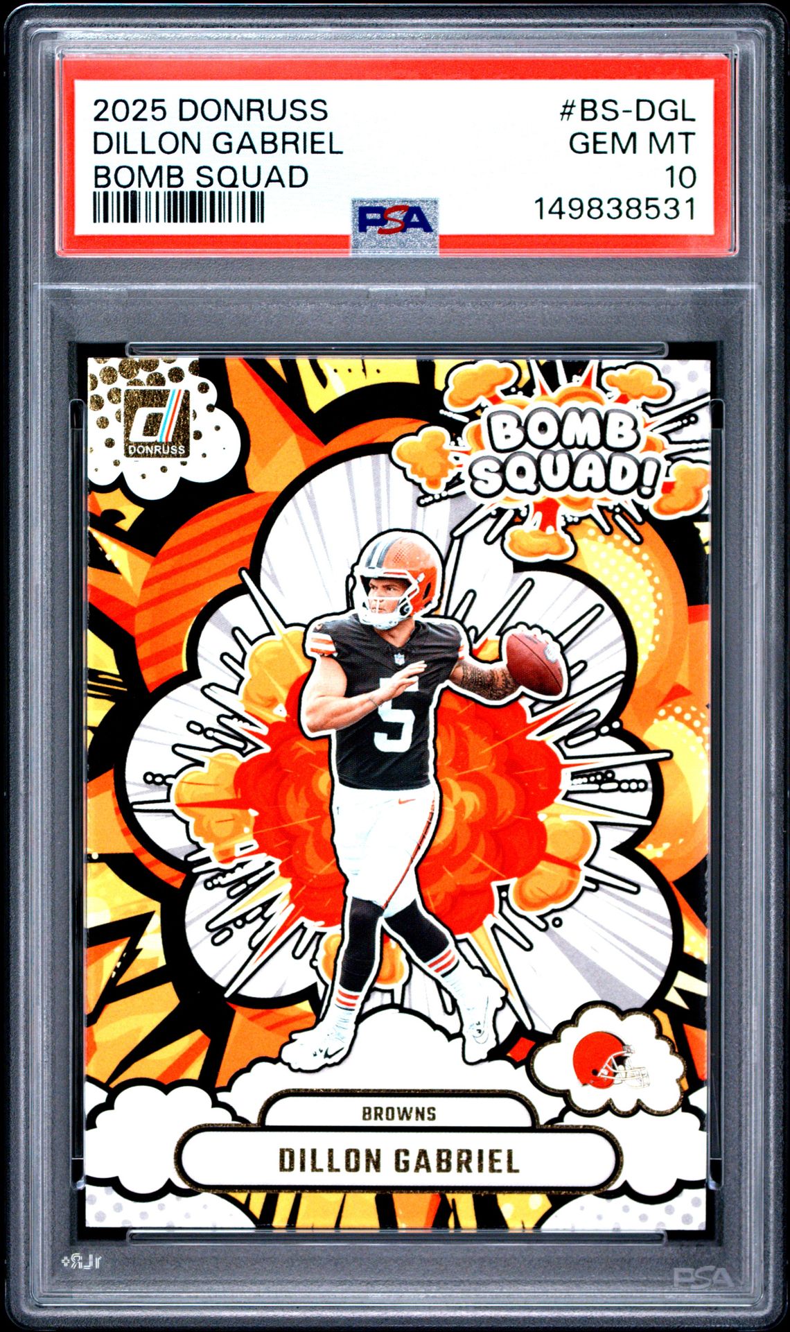 2025 Panini Donruss Bomb Squad Dillon Gabriel #Bs-Dgl Gem Mt 10 front