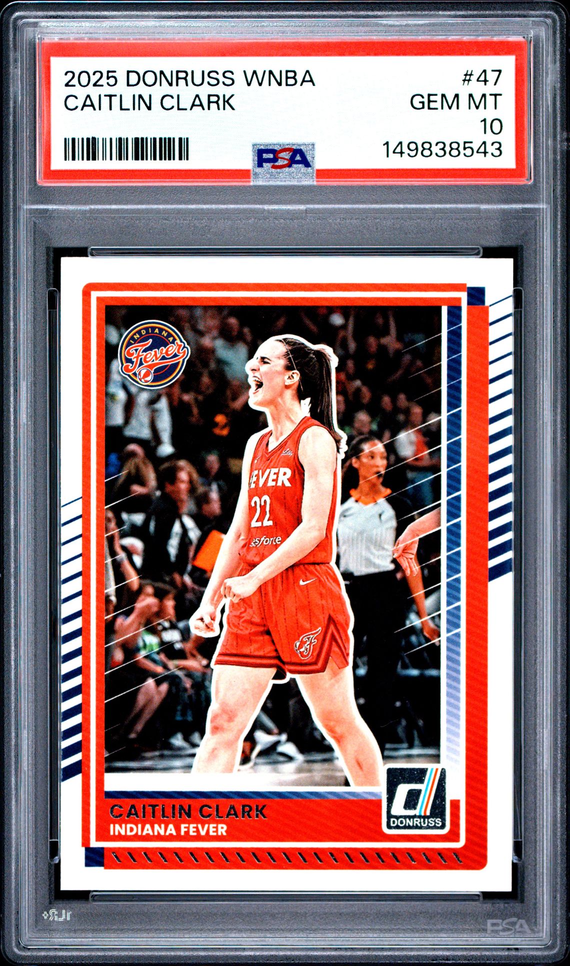 2025 Panini Donruss Wnba Caitlin Clark #47 Gem Mt 10 front
