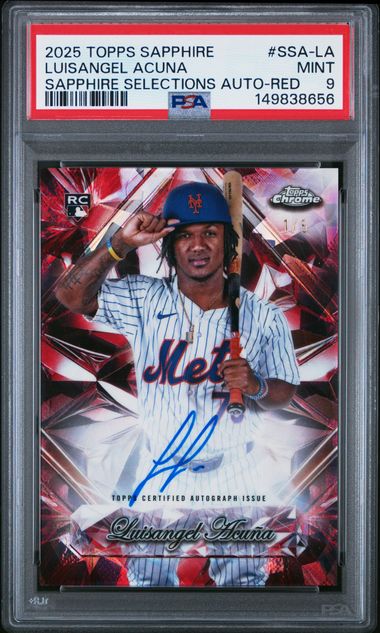 2025 Topps Topps Chrome Sapphire Acuna front