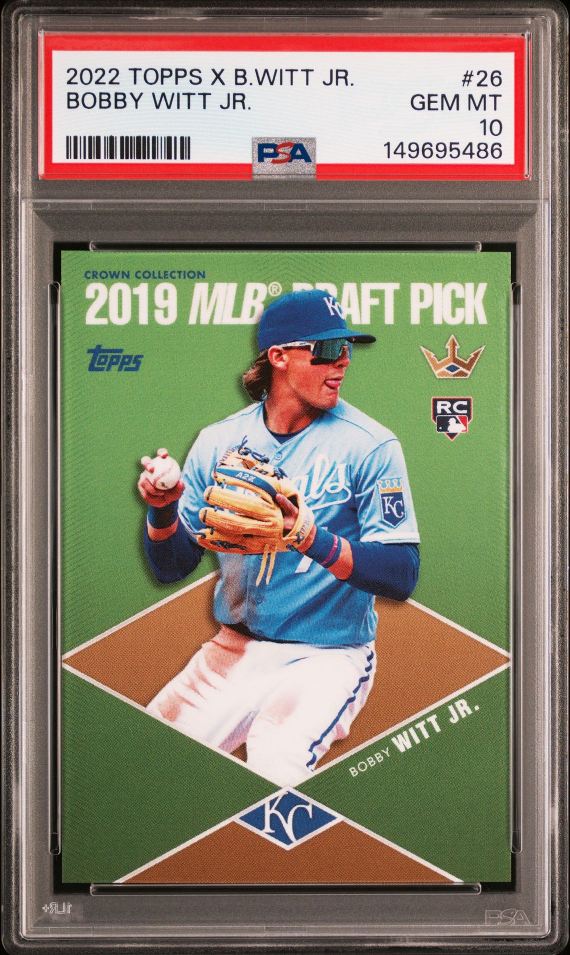 2022 Topps TOPPS X BOBBY WITT JR. CROWN COLLECTION #26 Bobby Witt Jr. front