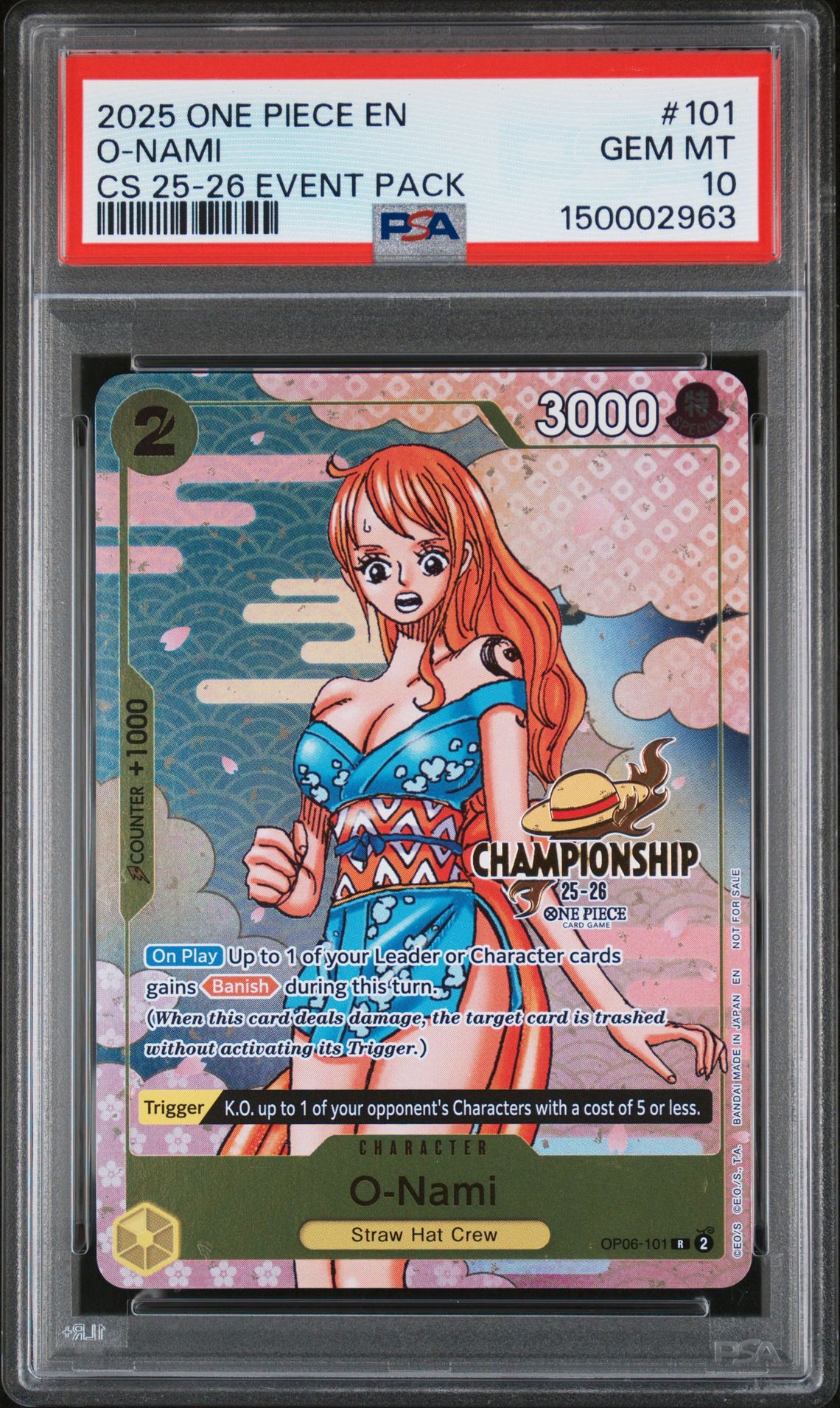 2025 One Piece ONE PIECE CHAMPIONSHIP 2025-26 EVENT PACK O-Nami front