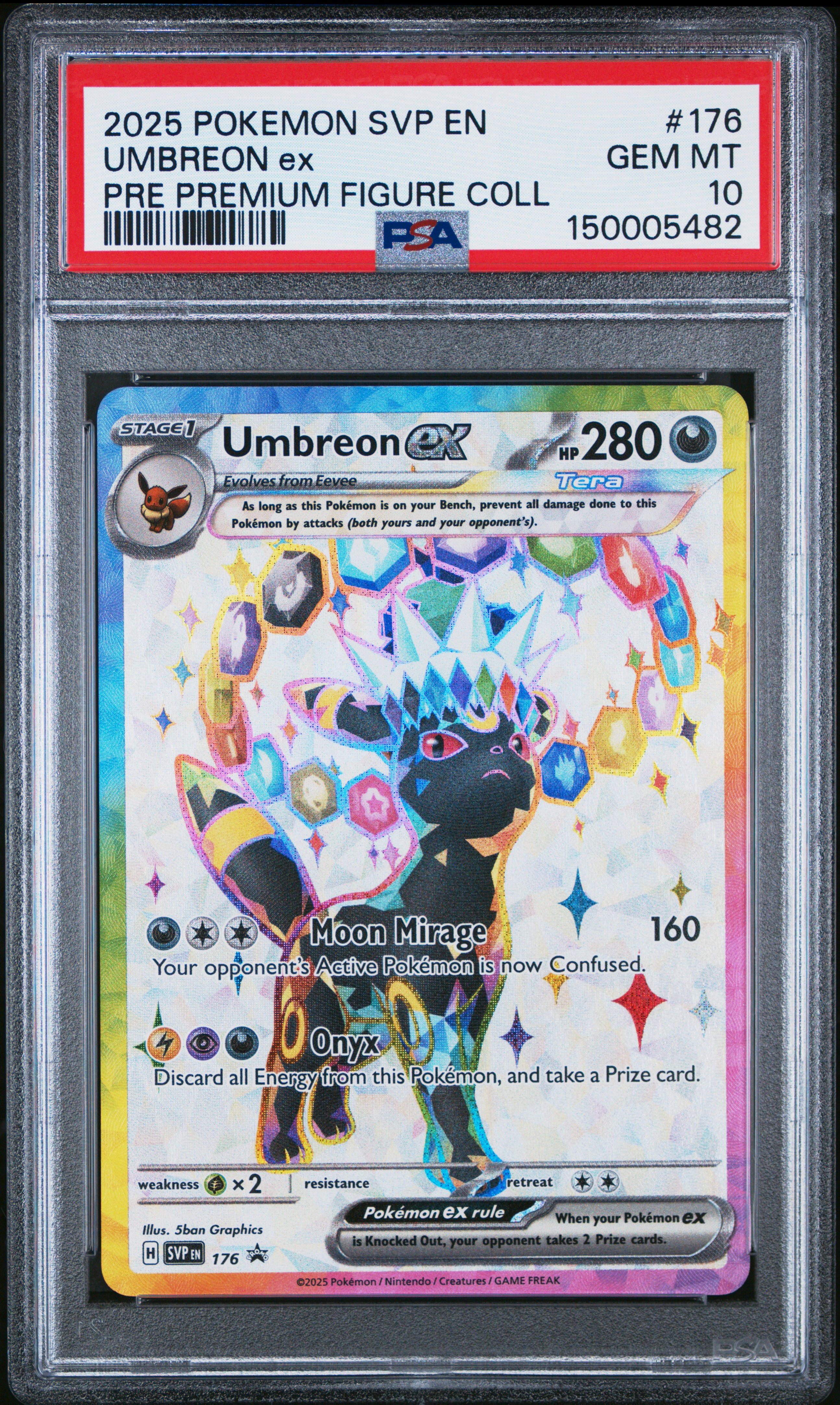 2025 #176 Umbreon EX PSA 10 Svp EN-SV Black Star Promo