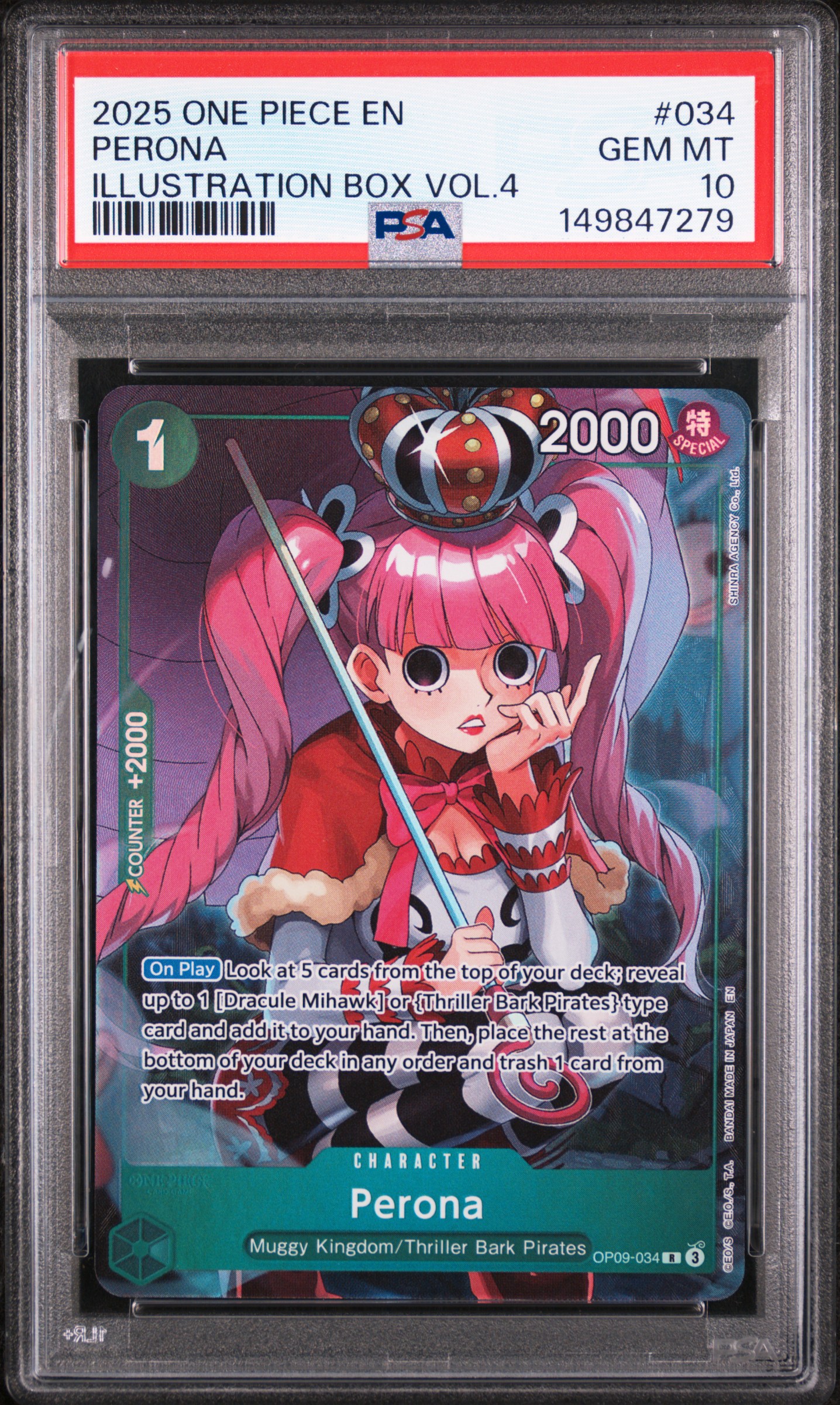 2025 #034 Perona PSA 10 One Piece Promos