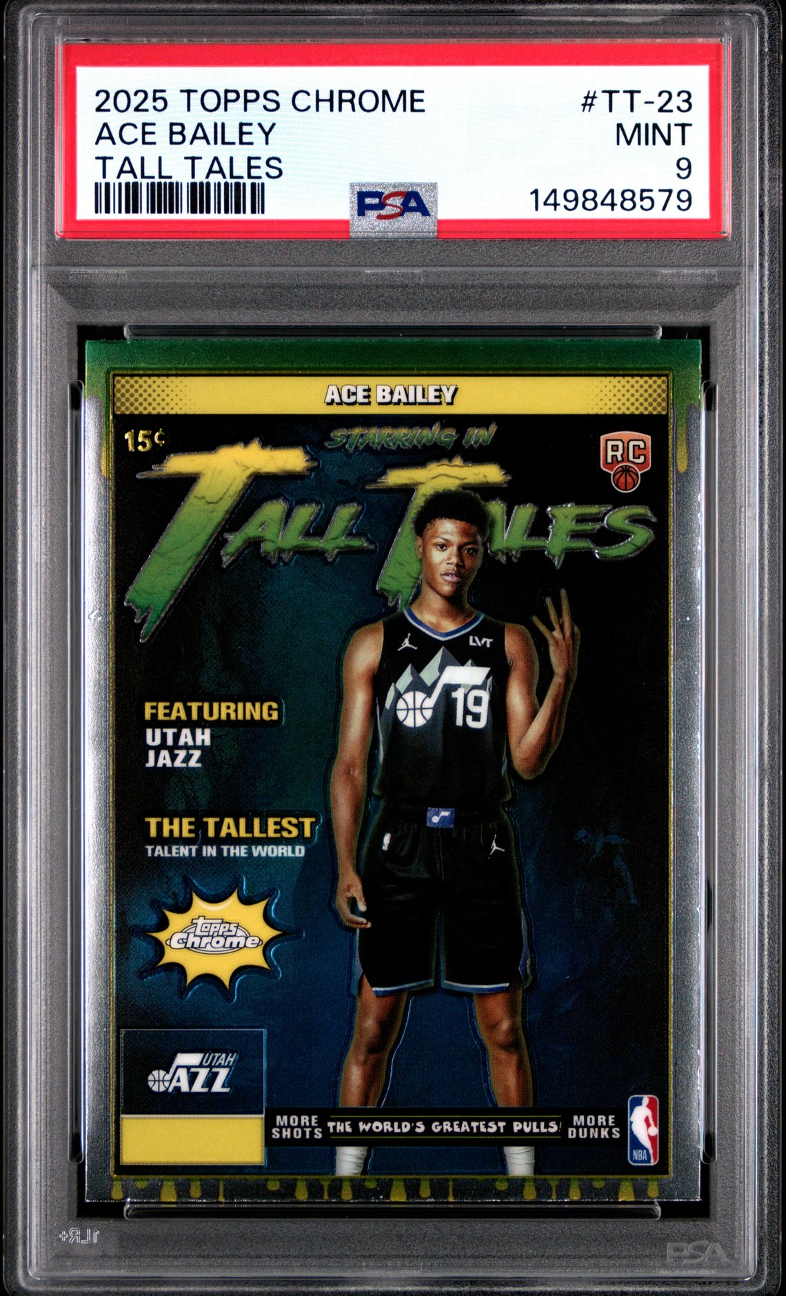 2025 Topps Chrome Tall Tales Ace Bailey #Tt-23 Mint 9 front