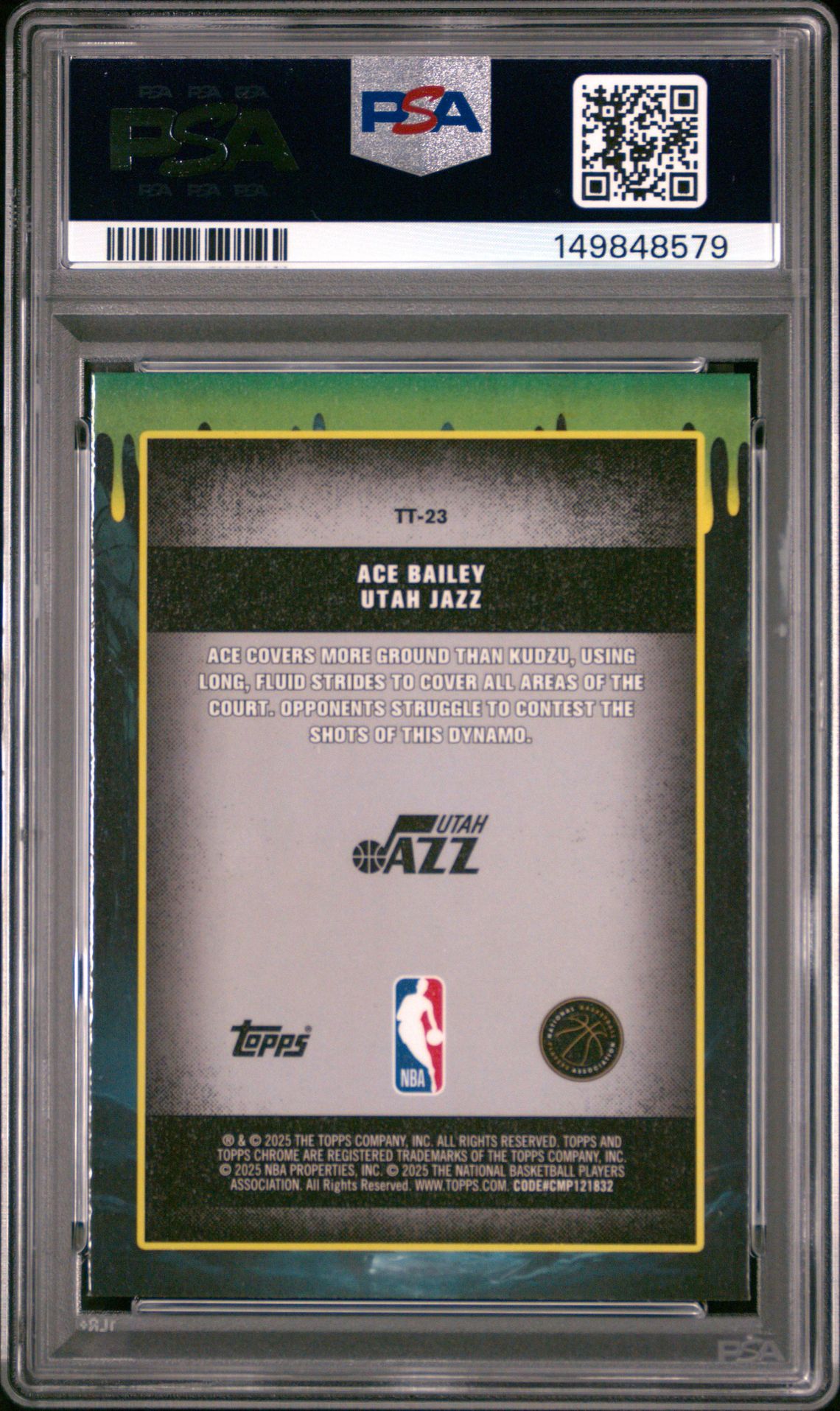 2025 Topps Chrome Tall Tales Ace Bailey #Tt-23 Mint 9 back