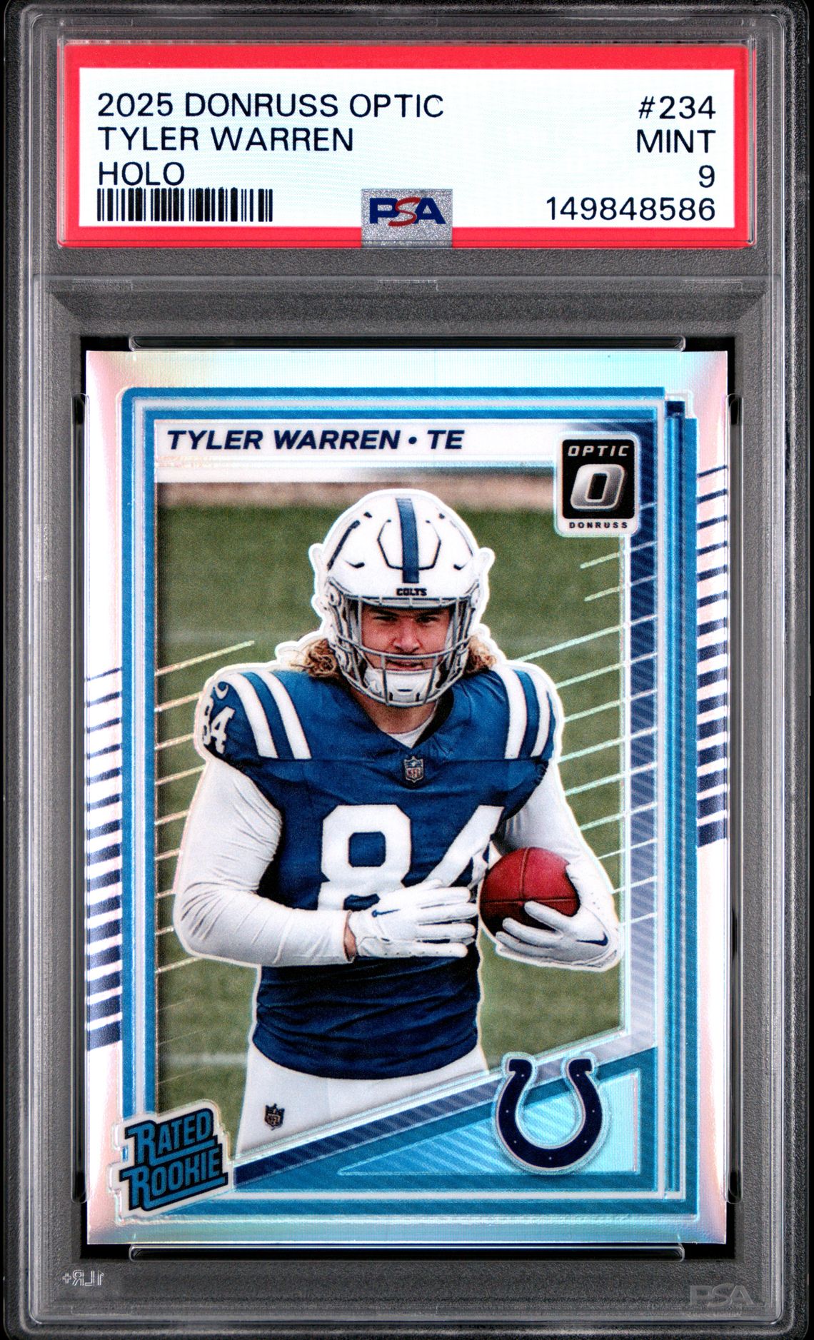 2025 Panini Donruss Optic Tyler Warren #234 (Holo) Mint 9 front