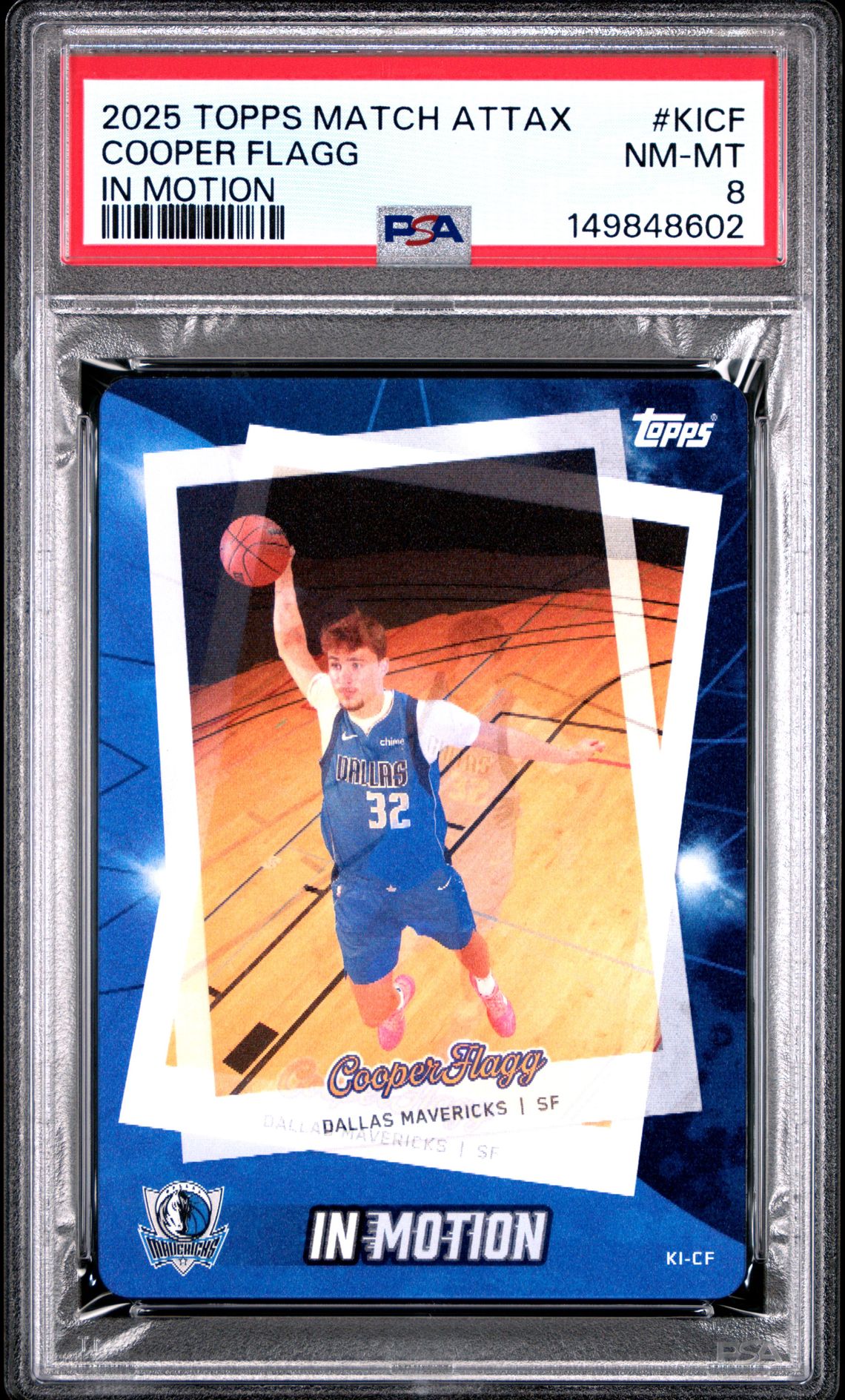 2025 Topps Match Attax In Motion Cooper Flagg #Kicf Nm-Mt 8 front