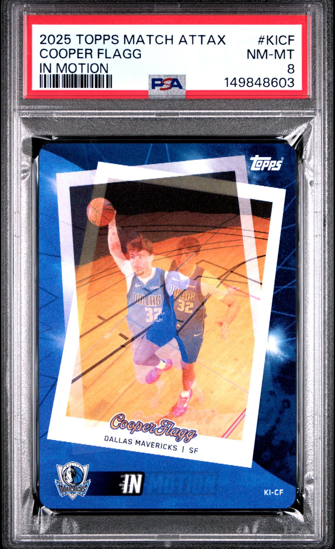 2025 Topps Match Attax In Motion Cooper Flagg #Kicf Nm-Mt 8 front