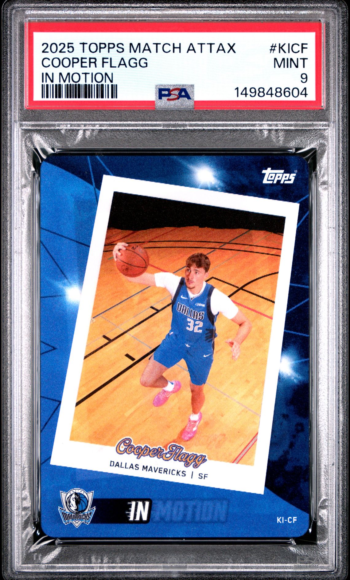 2025 Topps Match Attax In Motion Cooper Flagg #Kicf Mint 9 front