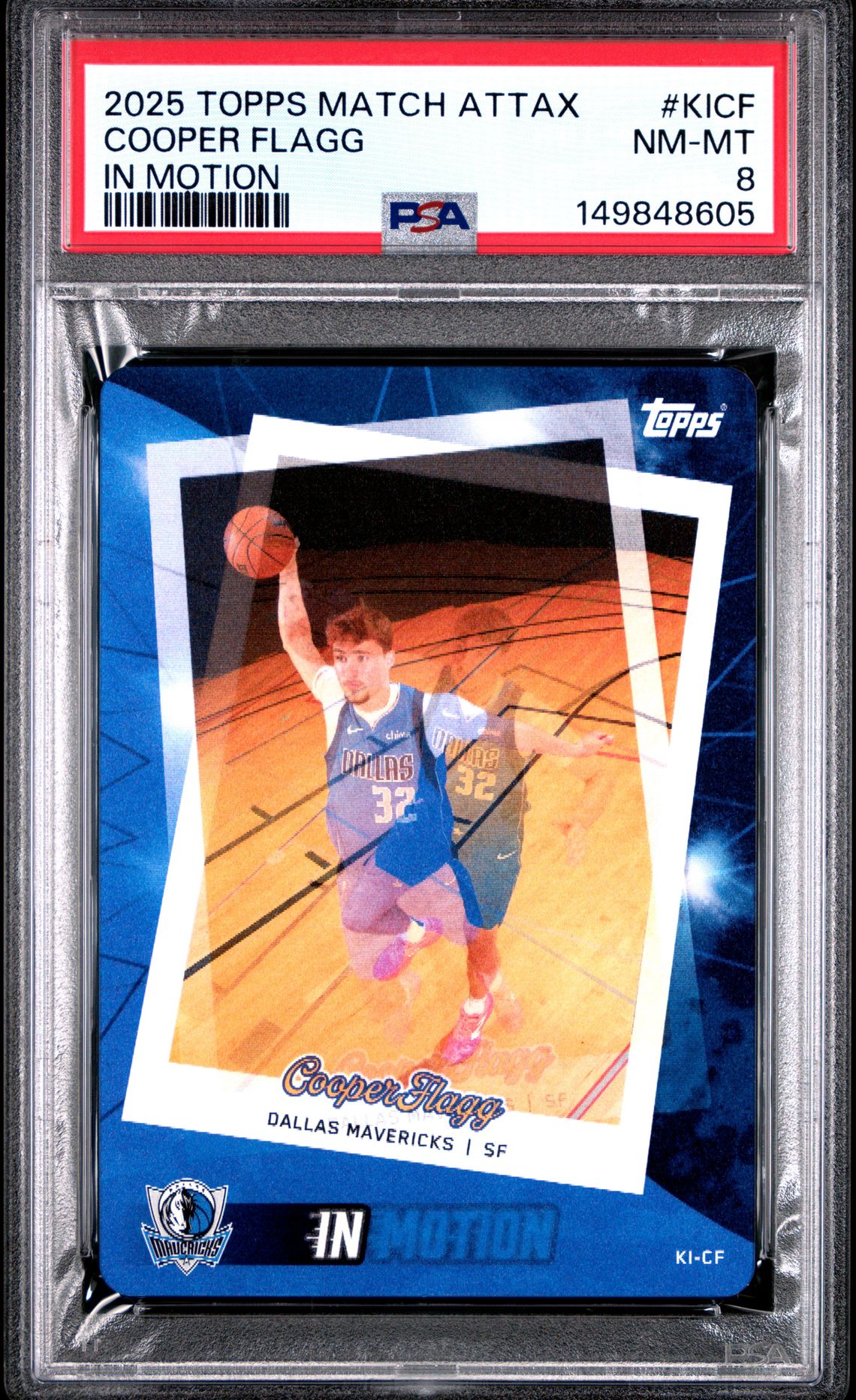 2025 Topps Match Attax In Motion Cooper Flagg #Kicf Nm-Mt 8 front