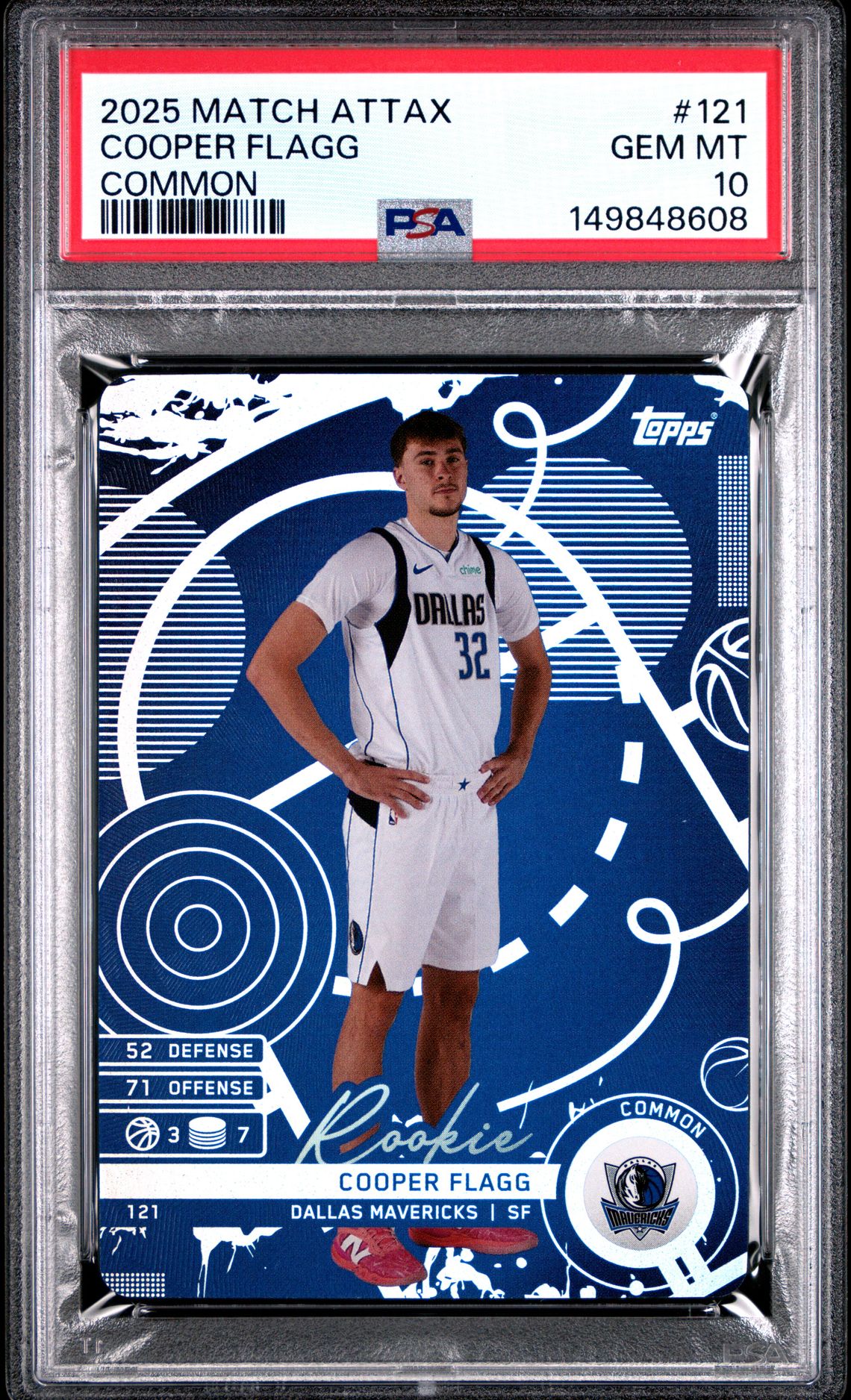 2025 Topps Match Attax Cooper Flagg #121 (Common) Gem Mt 10 front