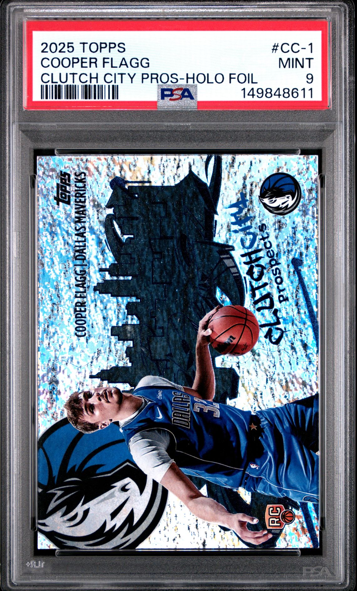 2025 Topps Clutch City Prospects Cooper Flagg #Cc-1 (Clutch City Pros-Holo Foil) Mint 9 front