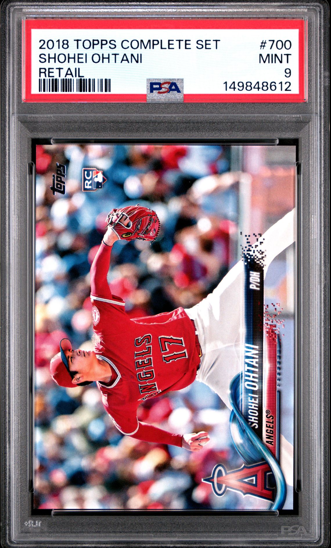 2018 Topps Complete Set Shohei Ohtani #700 (Retail) Mint 9 front
