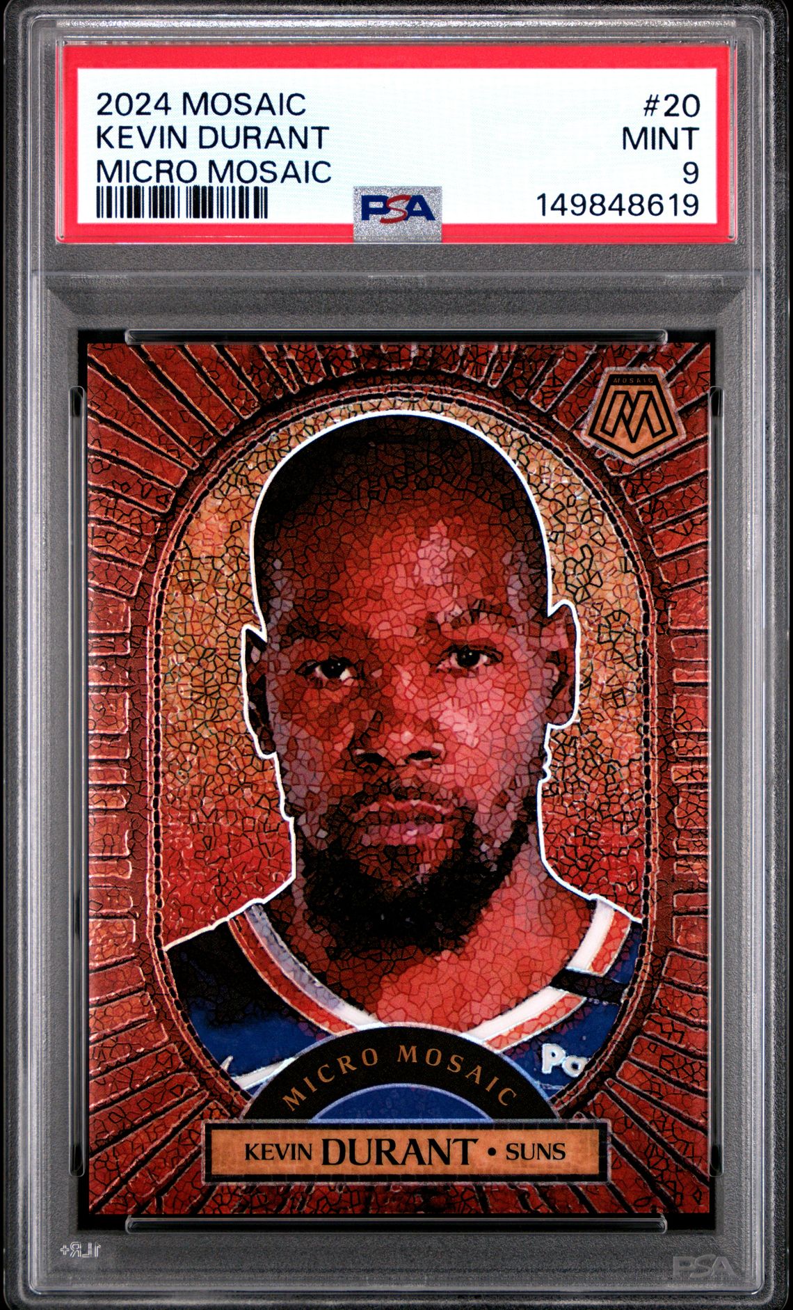 2024 Panini Mosaic Micro Mosaic Kevin Durant #20 Mint 9 front