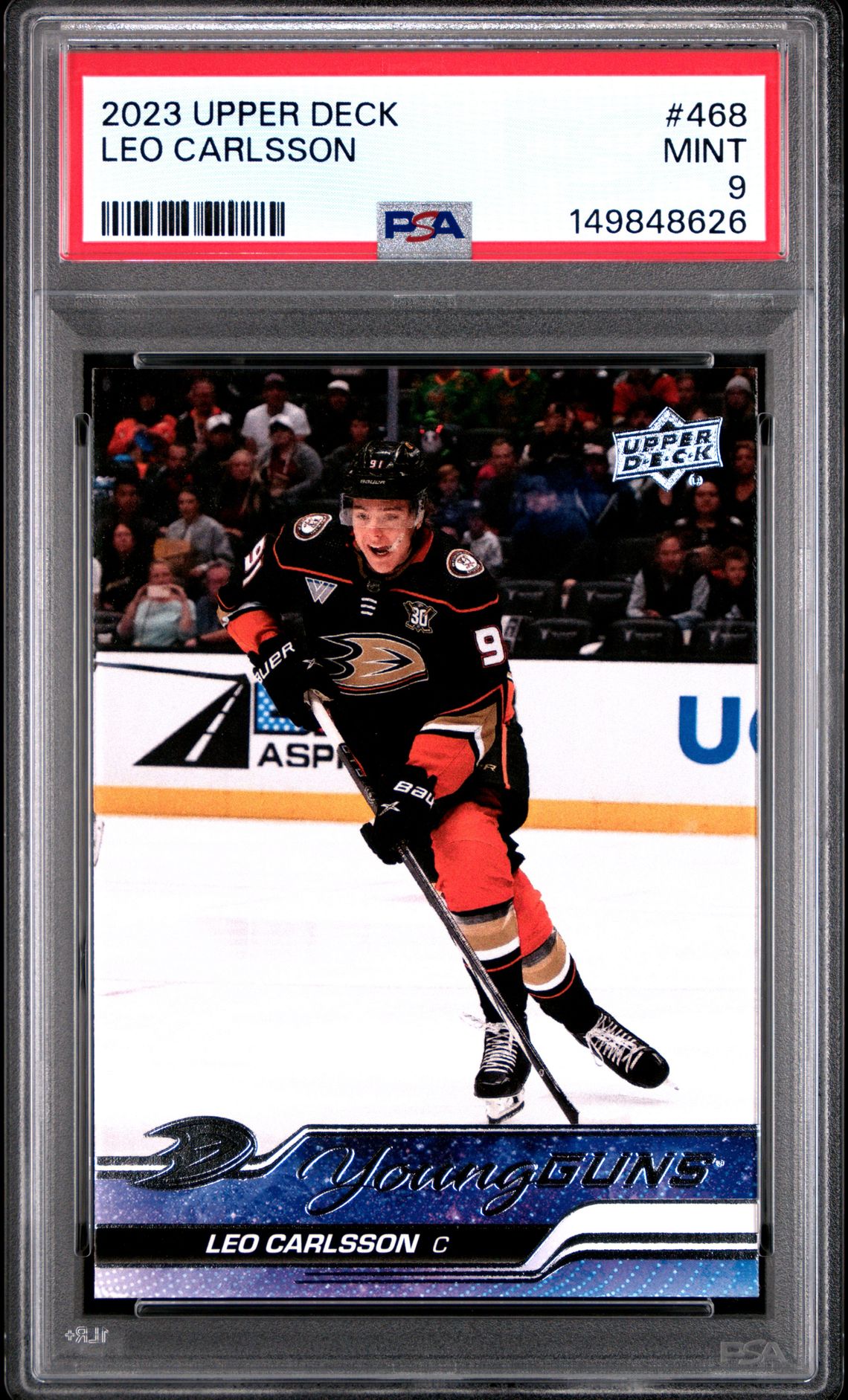 2023 Upper Deck Leo Carlsson #468 Mint 9 front