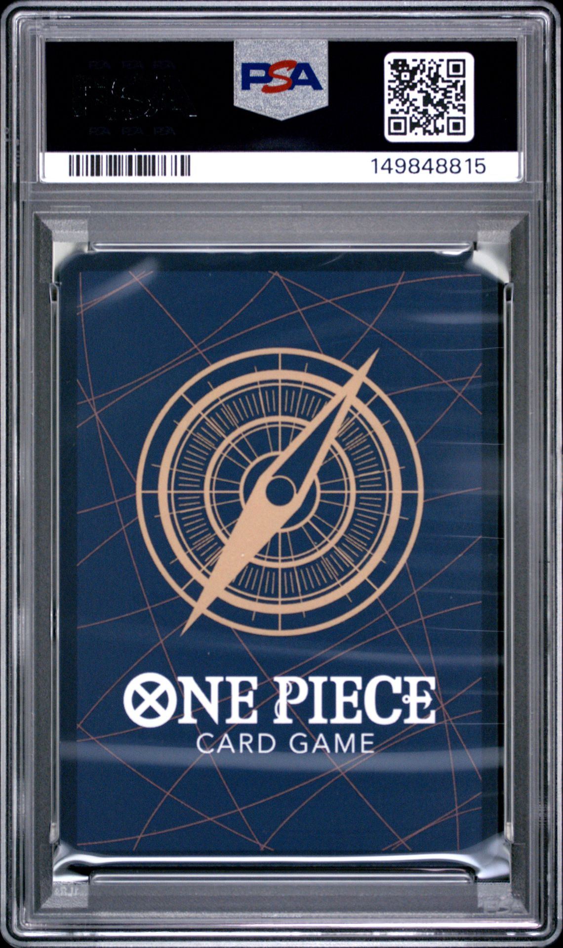 2025 One Piece Op13-Carrying On His Will Ace & Sabo & Luffy #007 (Alternate Art) Gem Mt 10 back view - PSA certificate #149848815