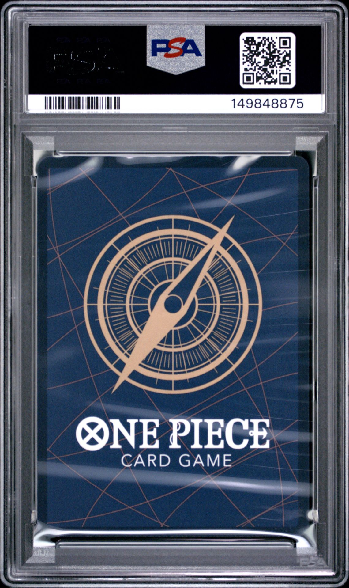 2025 One Piece Op13-Carrying On His Will Ace & Sabo & Luffy #007 (Alternate Art) Gem Mt 10 back view - PSA certificate #149848875