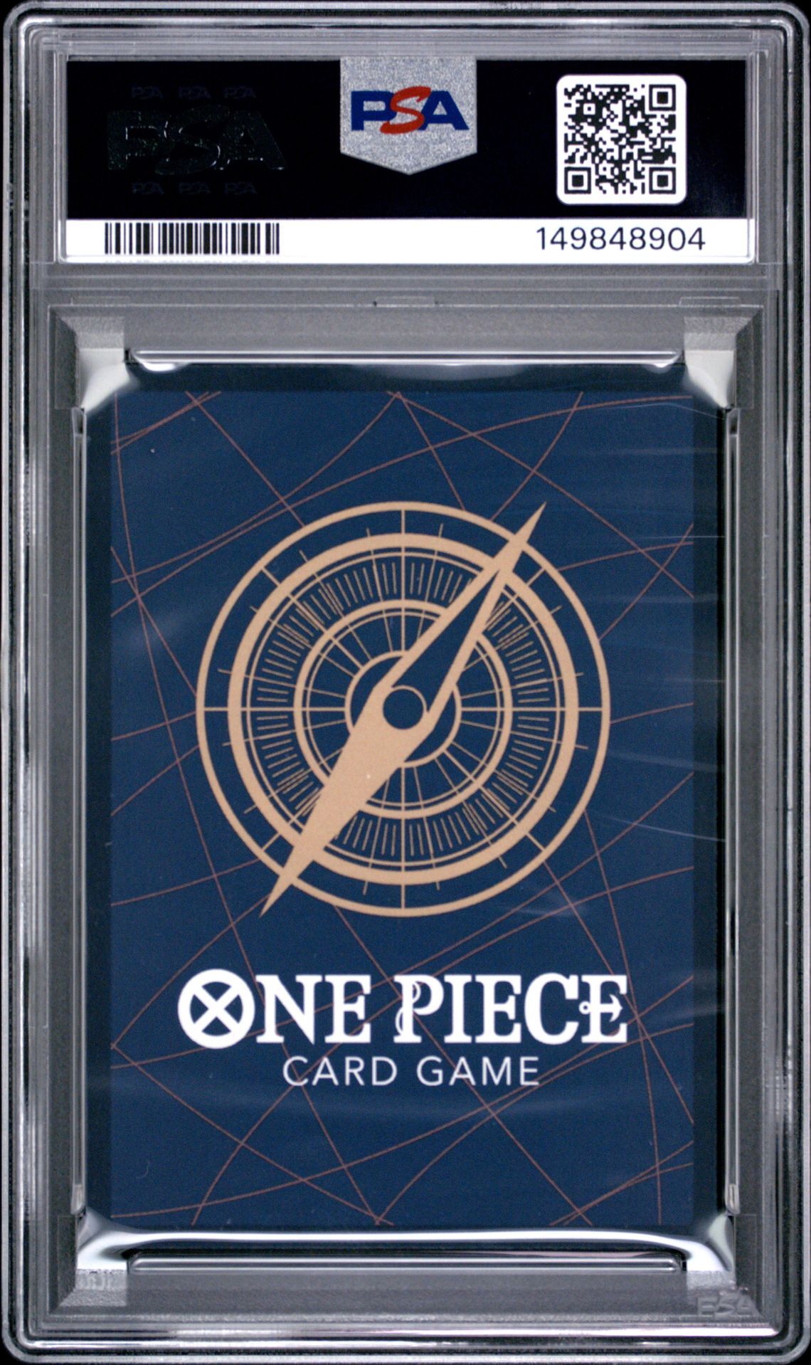 2025 One Piece Op13-Carrying On His Will Monkey D. Luffy #118 (Alternate Art) Gem Mt 10 back view - PSA certificate #149848904