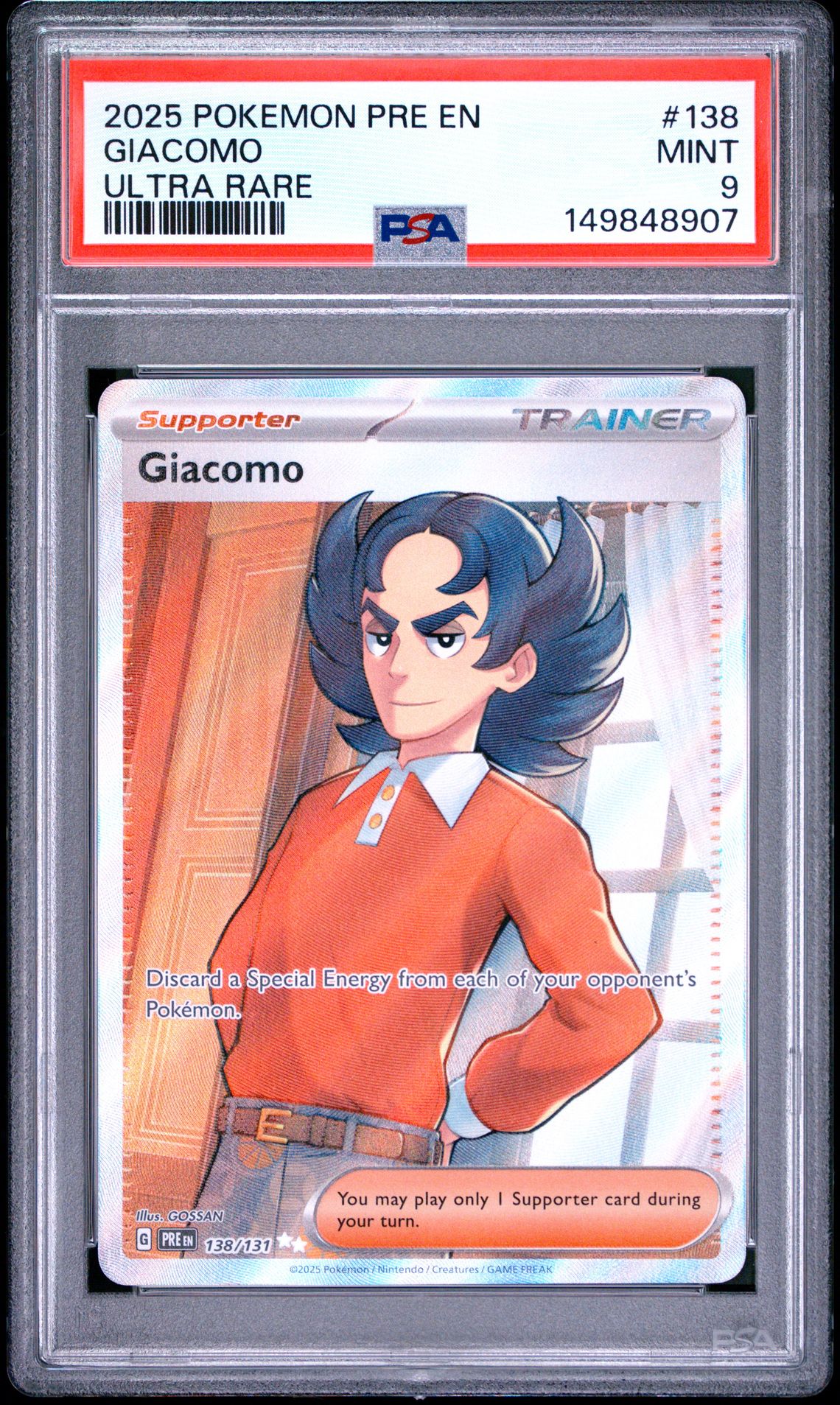 2025 Pokemon Pre En-Prismatic Evolutions Giacomo #138 (Ultra Rare) Mint 9 front