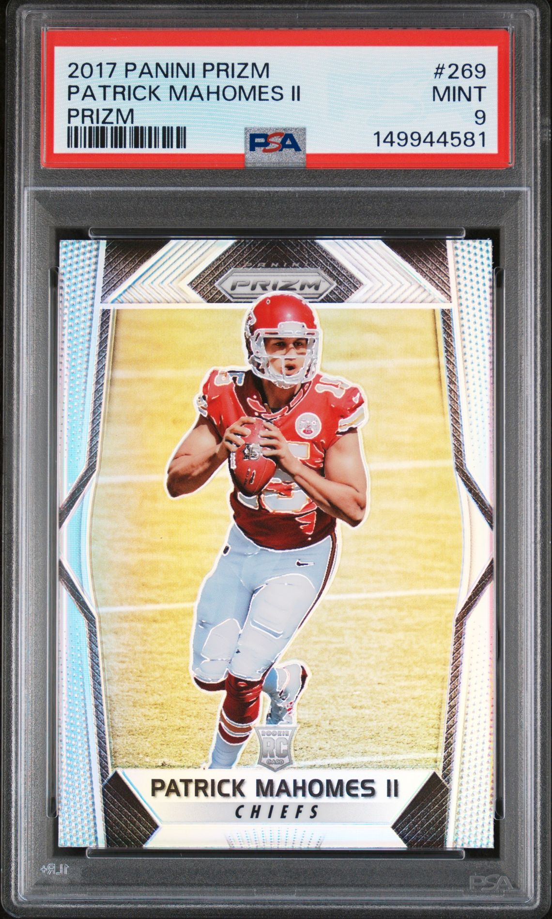 2017 Panini Prizm Patrick Mahomes Ii #269 (Prizm) Mint 9 front