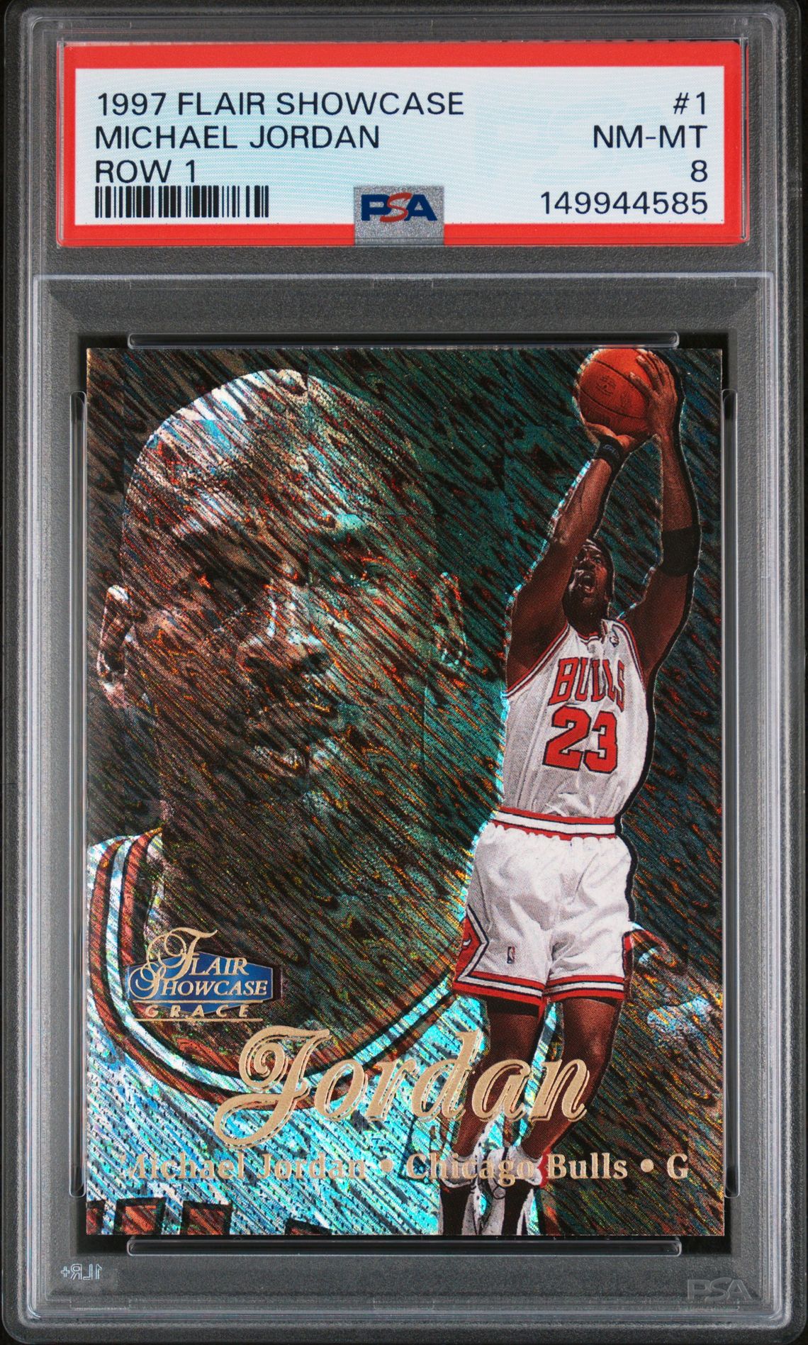 1997 Flair Showcase Michael Jordan #1 (Row 1) Nm-Mt 8 front
