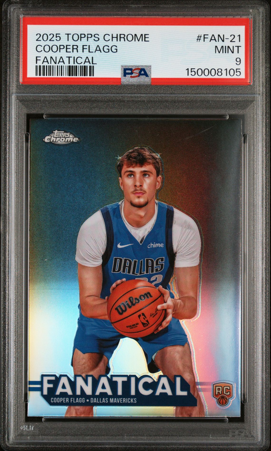 2025 Topps Chrome Fanatical Cooper Flagg #Fan-21 Mint 9 front